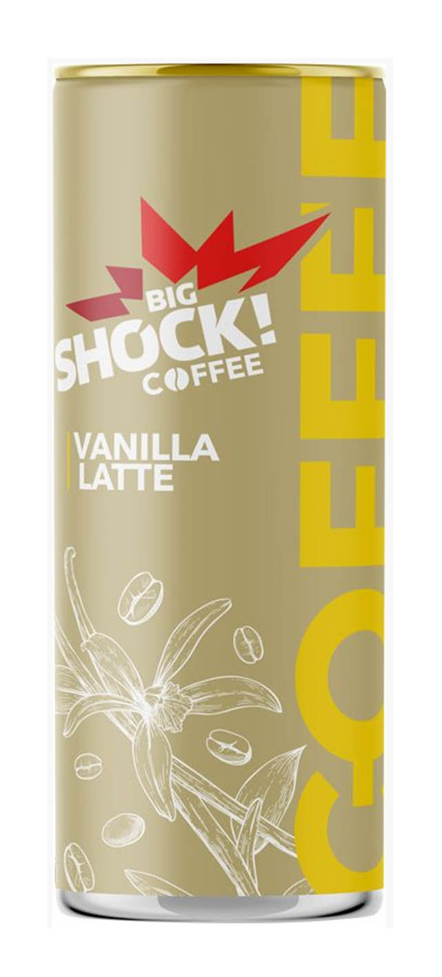 Big SHOCK COFFEE Latte vanilka 0,25l